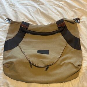 Stylish Tan and Black Women's canvas Bag